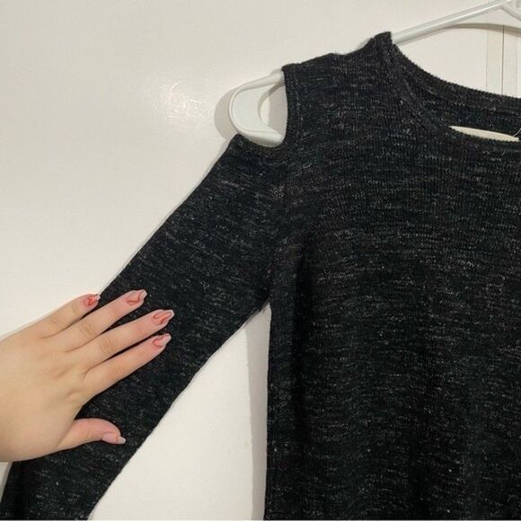 Current/Elliot Wool Black Cold Shoulder Sweater - Picture 3 of 6